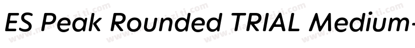 ES Peak Rounded TRIAL Medium字体转换